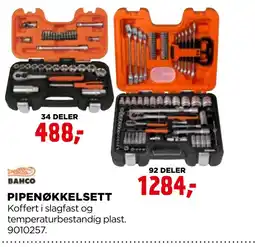 jem & fix BAHCO Pipenøkkelsett tilbud
