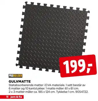 jem & fix Gulvmatte tilbud