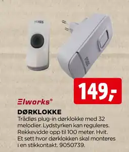 jem & fix Elworks® Dørklokke tilbud