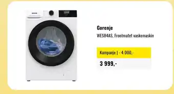 Skousen Gorenje WES84AS, Frontmatet vaskemaskin tilbud