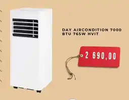 Montér Day aircondition 7000 BTU 765W hvit tilbud