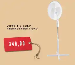 Montér Vifte til gulv fjernbetjent tilbud