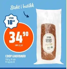 Coop Obs Coop grovbrød tilbud