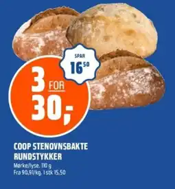Coop Obs Coop stenovnsbakte rundstykker tilbud