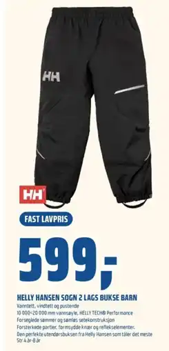 Coop Obs Helly Hansen sogn 2 lags bukse barn tilbud
