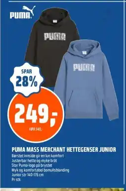 Coop Obs PUMA Mass merchant hettegenser junior tilbud