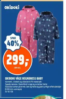 Coop Obs Okidoki Våge regndress baby tilbud