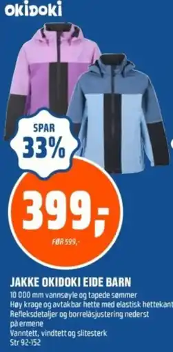 Coop Obs Jakke Okidoki eide barn tilbud