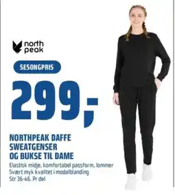 Coop Obs Northpeak Daffe sweatgenser og bukse til dame tilbud