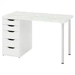 IKEA Lagkapten / alex Skrivebord, gitter flerfarget/hvit, 120x60 cm tilbud