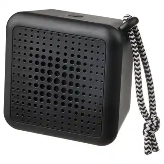 IKEA Vappeby Bærbar bluetooth-høytaler, vanntett/svart tilbud