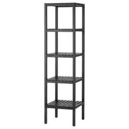 IKEA Muskan Hylle, svart, 37x140 cm tilbud