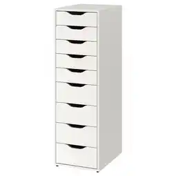 IKEA Alex Skuffeseksjon med 9 skuffer, hvit, 36x116 cm tilbud