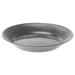 IKEA Strimmig Serveringsfat, steintøy grå, 29 cm tilbud
