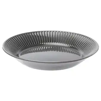 IKEA Strimmig Serveringsfat, steintøy grå, 29 cm tilbud