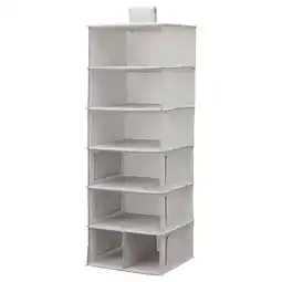 IKEA BlÄddrare Hengende oppbevaring med 7 rom, grå/mønstret, 30x30x90 cm tilbud