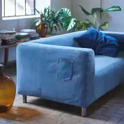 IKEA Klippan Trekk til 2-seters sofa, lys blå tilbud