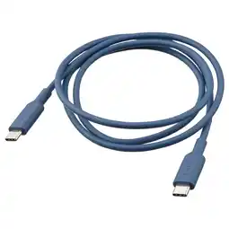 IKEA Sittbrunn usb-c til usb-c, blå, 1 m tilbud