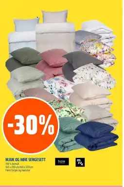 Coop Obs Mjuk og høie sengesett tilbud