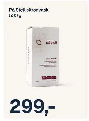 Jernia På Stell sitronvask, NOK 299 tilbud
