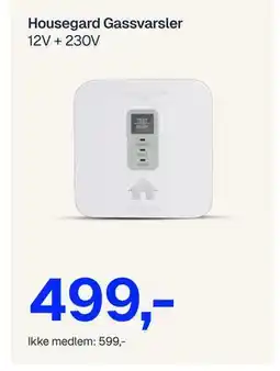 Jernia Housegard Gassvarsler, NOK 599, Medlemspris tilbud