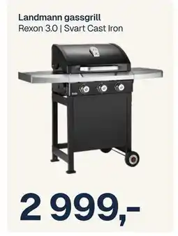 Jernia Landmann gassgrill, NOK 2999 tilbud
