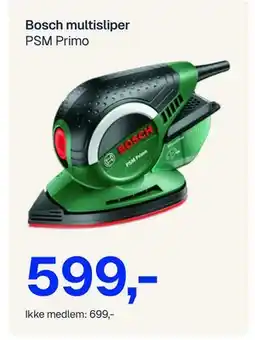 Jernia Bosch multisliper PSM Primo, NOK 699, Medlemspris tilbud