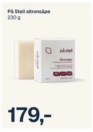 Jernia På Stell sitronsåpe, NOK 179 tilbud