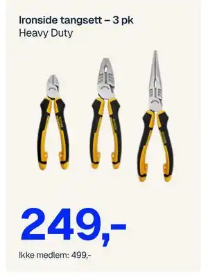Jernia Ironside tangsett - 3 pk, NOK 499, Medlemspris tilbud