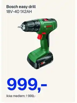 Jernia Bosch easy drill, NOK 1999, Medlemspris tilbud