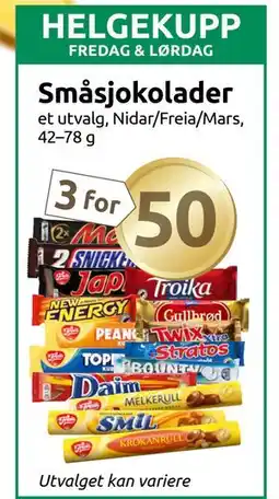 Joker Småsjokolader, NOK 50 tilbud