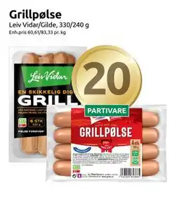 Joker Grillpølse, NOK 20 tilbud
