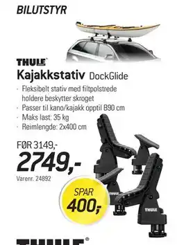 Thansen Kajakkstativ, NOK 2749 tilbud