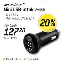 Thansen Mini USB-uttak, NOK 127.2 tilbud