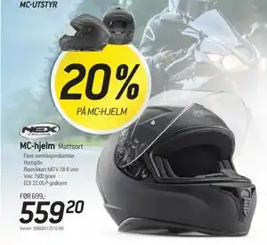 Thansen 20% PÅ MC-HJELM tilbud