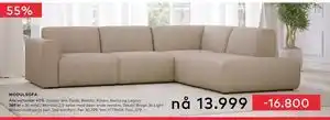 Skeidar Monaco 2,5-seter, NOK 13999 tilbud