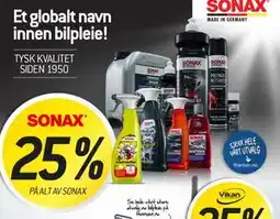 Thansen 25% PÅ ALT AV SONAX tilbud