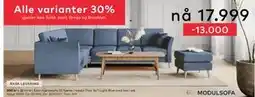 Skeidar Eden hjørnesofa, NOK 17999 tilbud