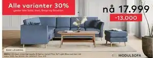 Skeidar Eden hjørnesofa, NOK 17999 tilbud