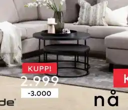 Skeidar Porto sofabordsett, NOK 2999 tilbud
