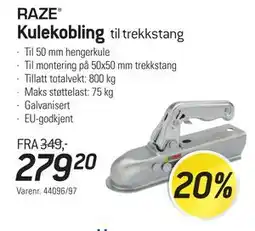 Thansen Kulekobling, NOK 279.2 tilbud