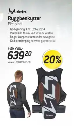 Thansen Ryggbeskytter, NOK 639.2 tilbud
