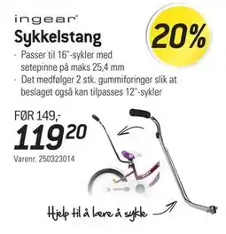 Thansen Sykkelstang, NOK 119.2 tilbud