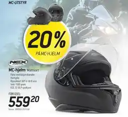 Thansen MC-hjelm, NOK 559.2 tilbud