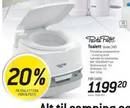 Thansen 20% PÅ TOALETT FRA PORTA POTTI tilbud