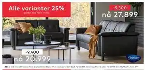 Skeidar Stressless Flora 3-seter, NOK 27899 tilbud