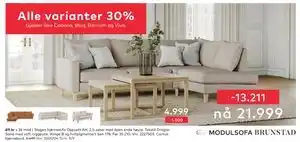 Skeidar Cornus hjørnebord, NOK 4999 tilbud