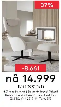 Skeidar Bella Hvilestol, NOK 14999 tilbud