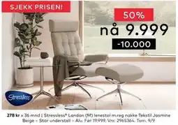 Skeidar Stressless London (M) lenestol, NOK 9999 tilbud