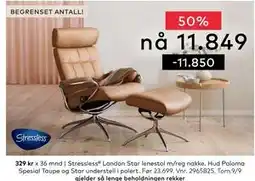 Skeidar Stressless London Star, NOK 11849 tilbud